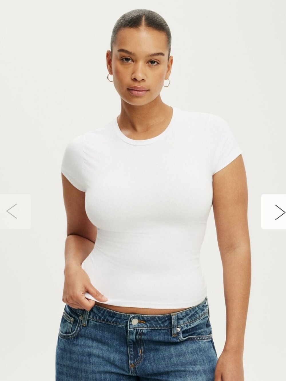 Cotton On White Short-Sleeve All Day  Crewneck Tee